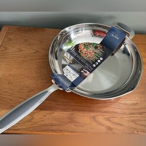 David Burke Stature 12 Inch Fry Pan Stainless Steel Commercial Grade 400F NEW